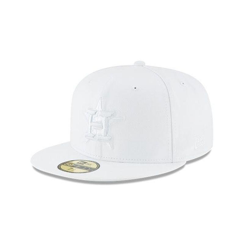 MLB Houston Astros Whiteout Basic 59Fifty Fitted (QRA0293) - White New Era Caps